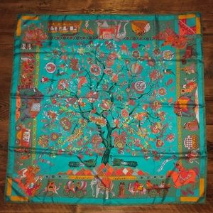 Hermes Silk Scarf 90cm Fantaisies Indiennes